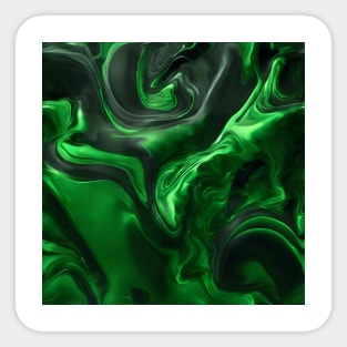 NEON DARK GREEN LIQUID MARBLE DESIGN, IPHONE CASE AND MORE Sticker